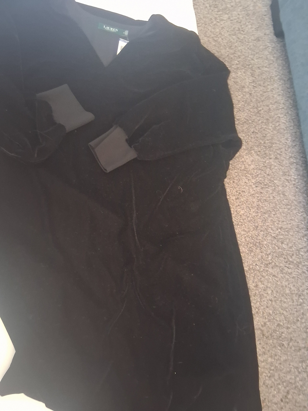 Lauren Ralph Lauren Black Velvet Dress